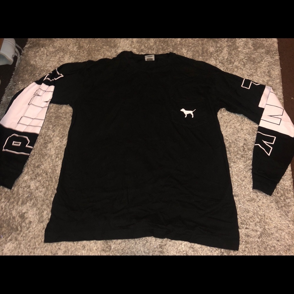 Long sleeved Pink VS shirt.